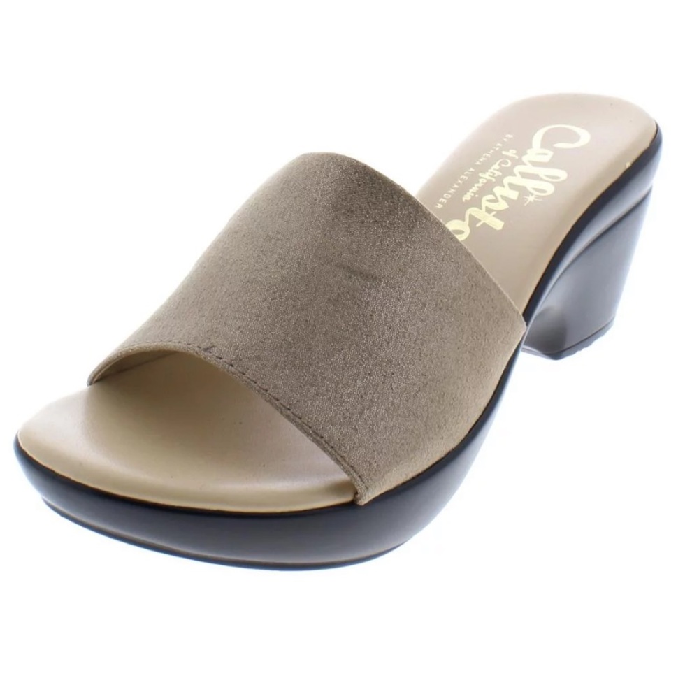 NIB Callisto Of California Lima Faux Suede Heel Slider 6